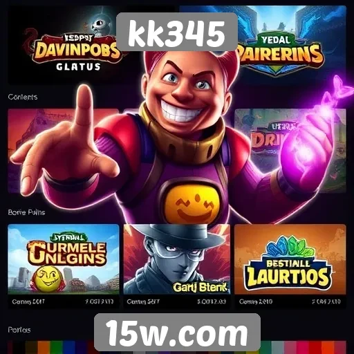 Análise de jogos populares no site kk345